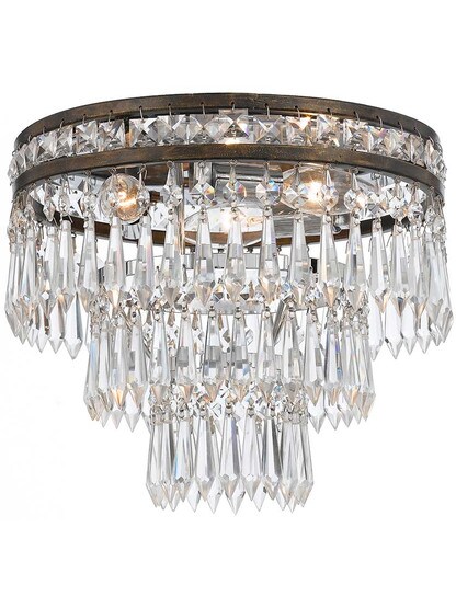Mercer 3-Light Flush Mount Ceiling Light in English Bronze.